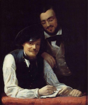  Hermann Lienzo - Autorretrato del artista con su hermano Hermann Franz Xaver Winterhalter